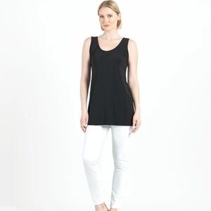 Clara Sun Woo Signature Tunic Length Tank in Black Size XS